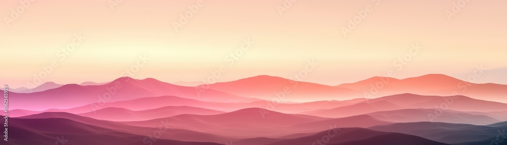 Pink Mountain Range Sunset Landscape Nature Background Pink Mountain Range Sunset Landscape Nature Background
