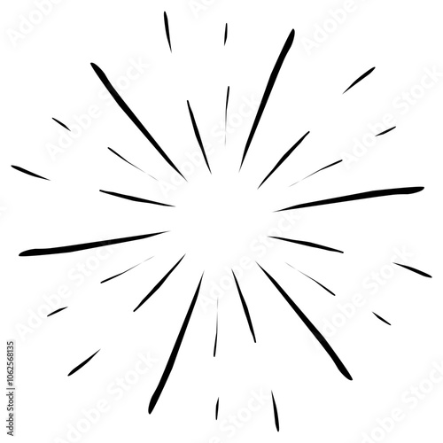 Hand drawn fireworks illustration 