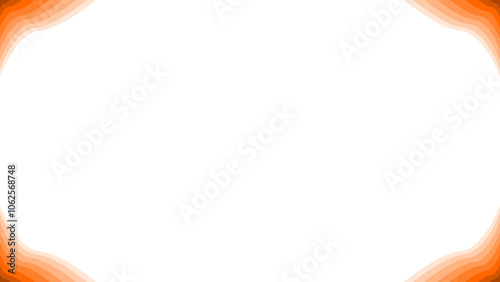 Background white with orange gradient border. Vector can be used for banners, posters, power points, templates, slides, etc.