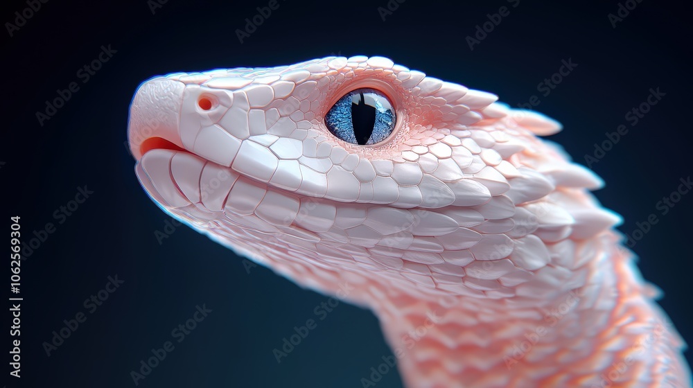 Fototapeta premium Pink Dragon Head Closeup Fantasy Creature Mythological Monster 3D Render Digital Art