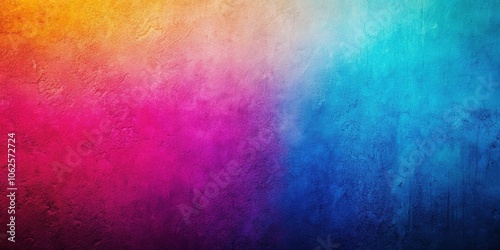 Abstract Gradient Background, Magenta Blue Orange, Vintage Grunge