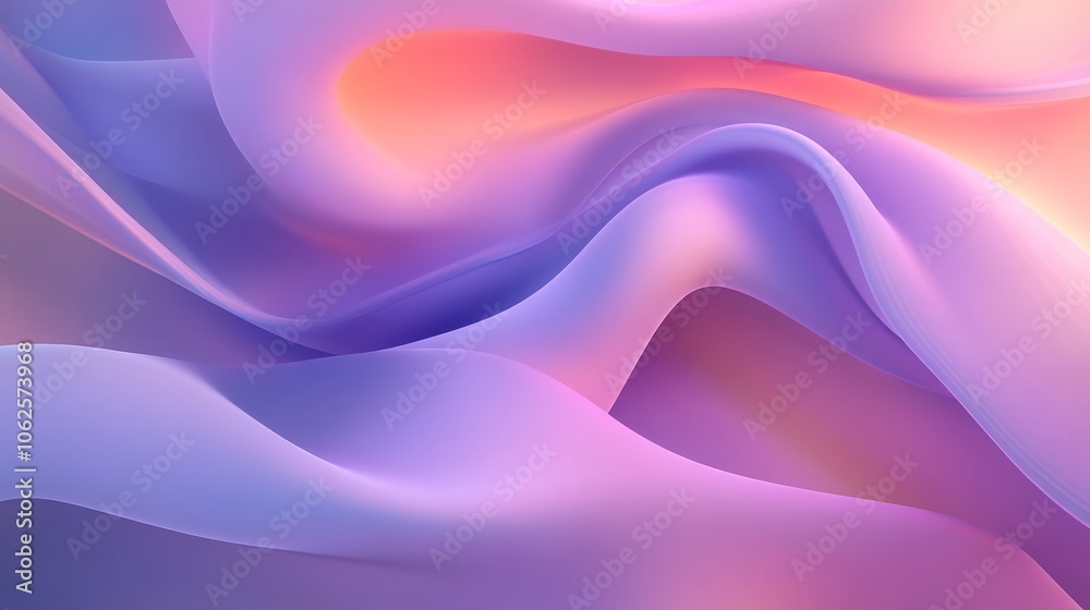 Soft Glowing Background in Gentle Flowing Hues