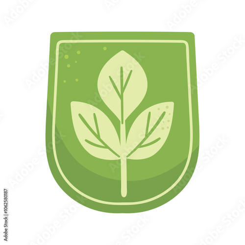 organic food shield label with