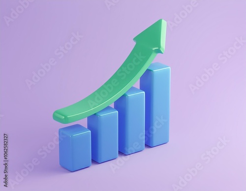 A green arrow pointing upwards over a bar graph Free Download A green arrow pointing upwards over a bar graph - GFXLoad