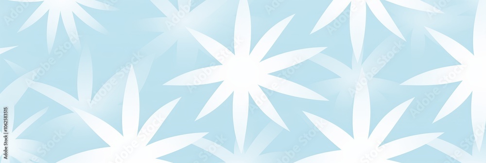 banner showcases intricate flower patterns in soft white tones set against a calming light blue backdrop, ideal for seasonal celebrations or decorative purposes banner showcases intricate flower patterns in soft white tones set against a calming light blue backdrop, ideal for seasonal celebrations or decorative purposes