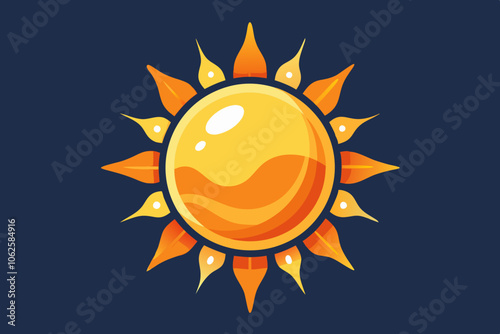 Vector sun. shiny sun summer beach weather photo