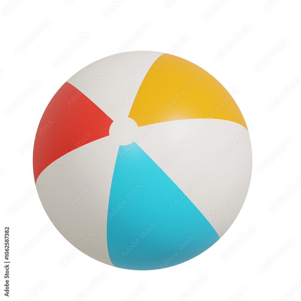 Obraz premium Beach Ball Summer 3D Illustration