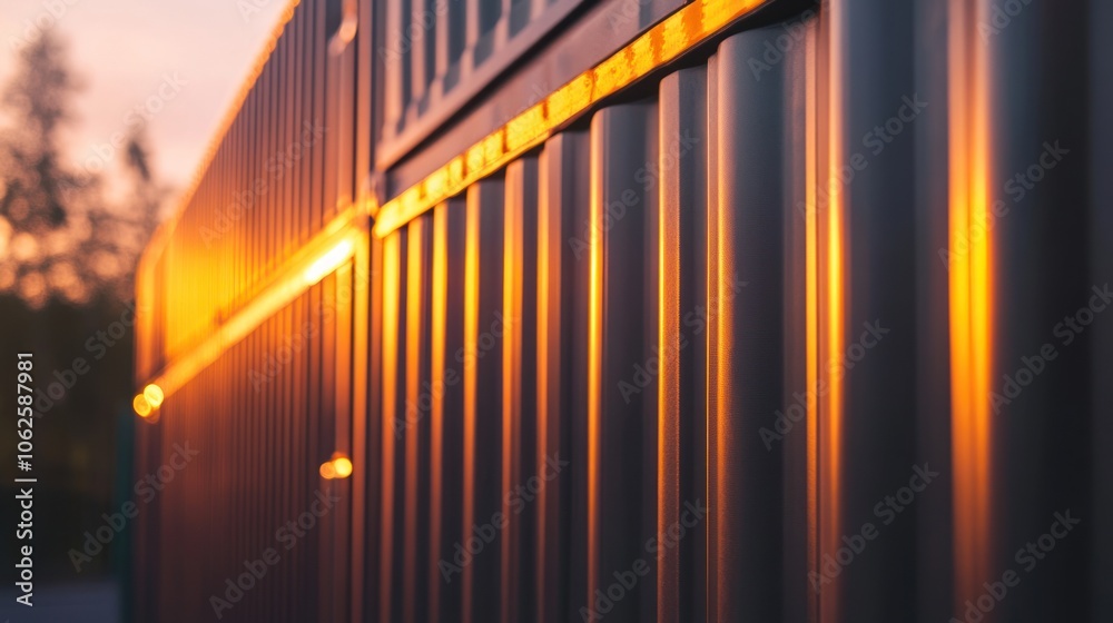 Sunset Reflection on Metal Wall Sunset Reflection on Metal Wall