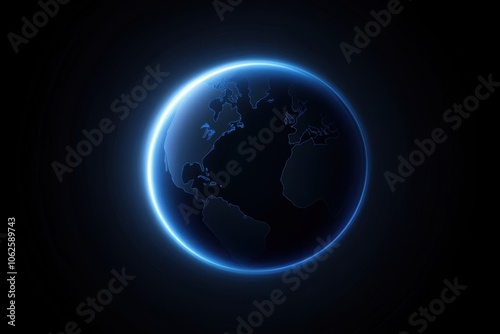 Dark Earth Concept - Space Networking Industrie, Planet and Cosmos photo