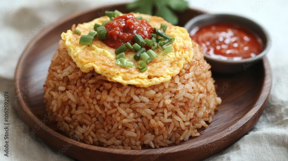 Delicious Fried Rice with Egg and Sauce Delicious Fried Rice with Egg and Sauce
