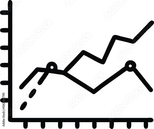 grafico economia, istogrammi, statistiche icon.