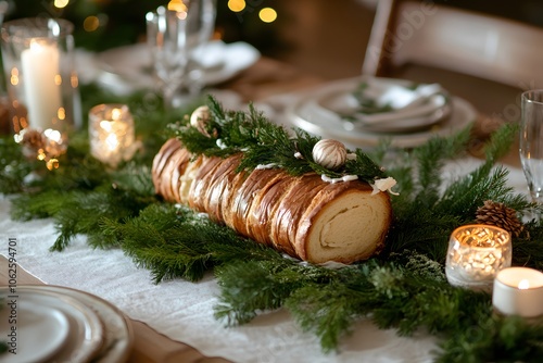 Christmas in France - Yule Log Dessert photo