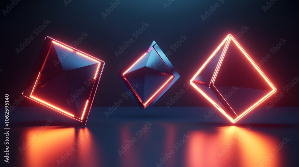 Neon Glowing Shapes Neon Glowing Shapes