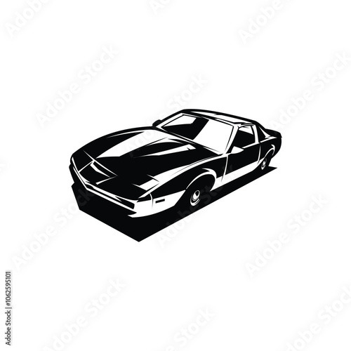 Kitt knight rider view from the front. best for logo, badge, emblem, icon, sticker design. for the American antique car industry. available in eps 10