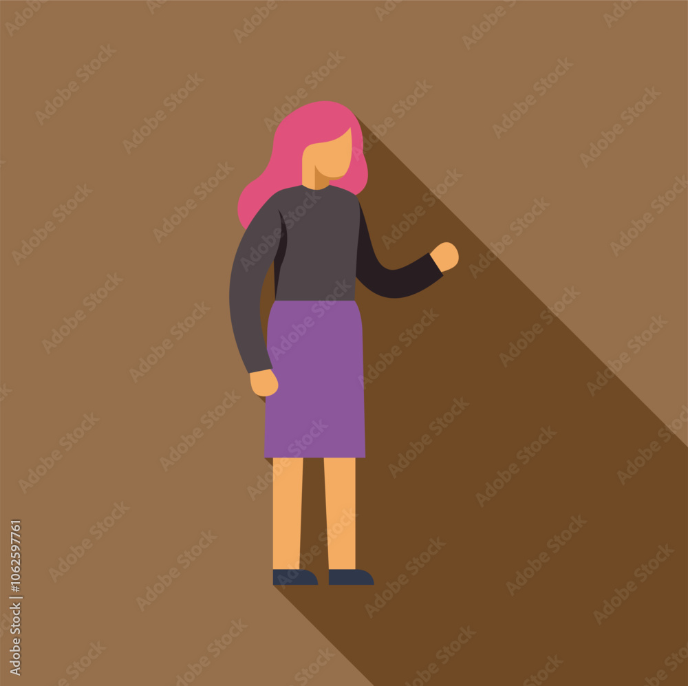 Stylish woman making a gesture with her hand, potentially explaining or presenting something Stylish woman making a gesture with her hand, potentially explaining or presenting something