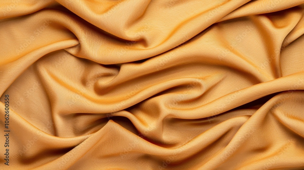 Obraz premium Soft cotton bedding fabric in warm earth tones, featuring an abstract background that adds style to any room.