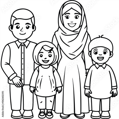 importance of Family in Islam icon vector.