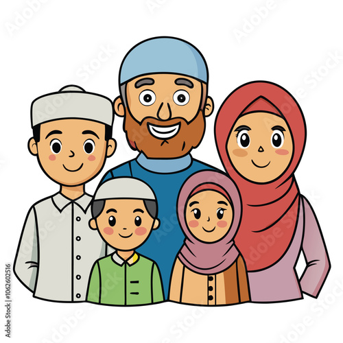 importance of Family in Islam icon vector.