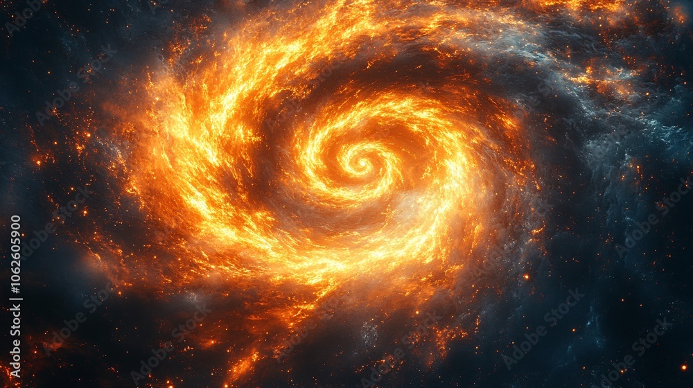 Golden Spiral Flowing in Abstract Style Golden Spiral Flowing in Abstract Style