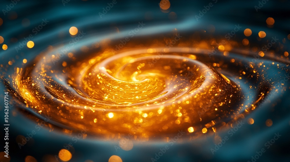 Golden Spiral Flowing Oil with Smooth Texture Golden Spiral Flowing Oil with Smooth Texture