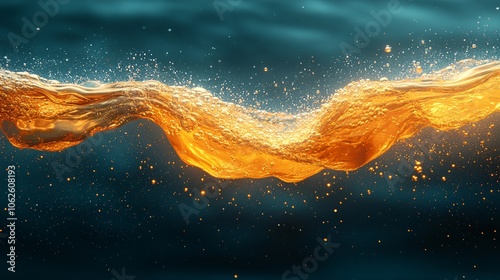 Wallpaper Mural Golden Wave of Light in Soft Motion Torontodigital.ca