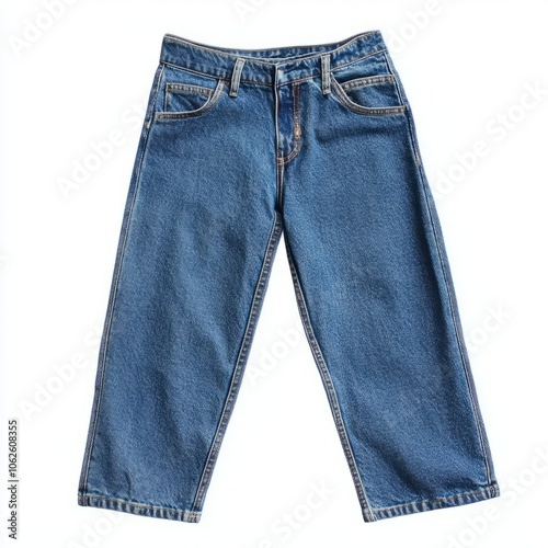 realistic high quality denim pants mockup isolated 