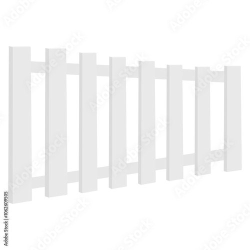 White wooden fence