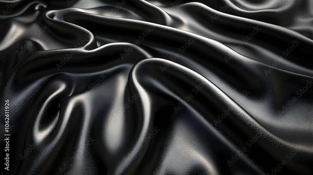 Obraz premium Black Leather Texture: Abstract Background Animation