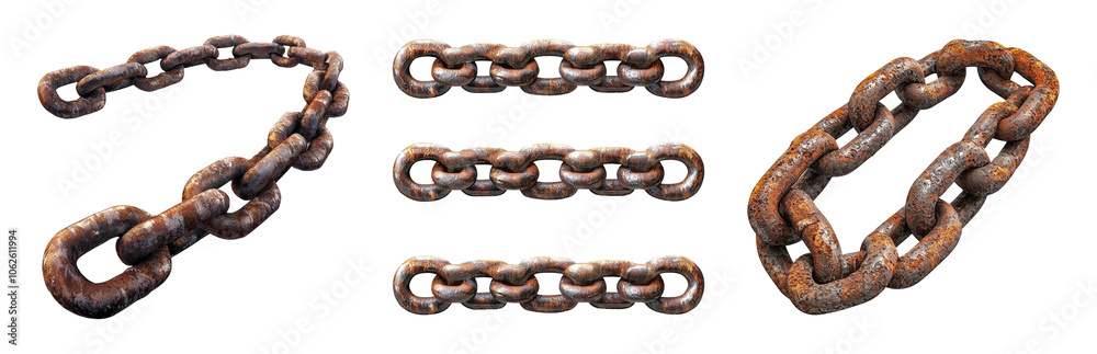PNG Rusty Chains on Transparent Background. Isolated on transparent background PNG Rusty Chains on Transparent Background. Isolated on transparent background