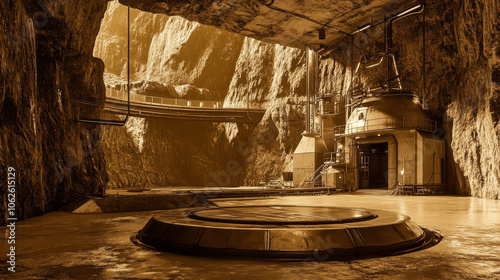 Wallpaper Mural Futuristic Underground Industrial Facility Torontodigital.ca