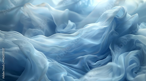 Abstract Blue Fabric Texture Background