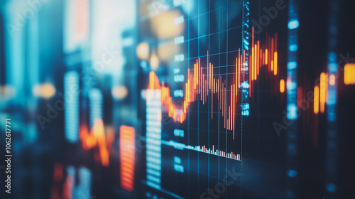 Professional business team working on a project together in the office Using innovation economic growth charts and network connections to accompany the data. in analyzing future trend 