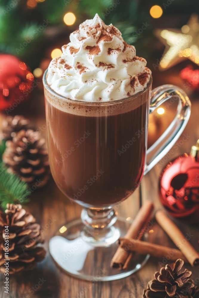Cozy Hot Chocolate with Whipped Cream Topping