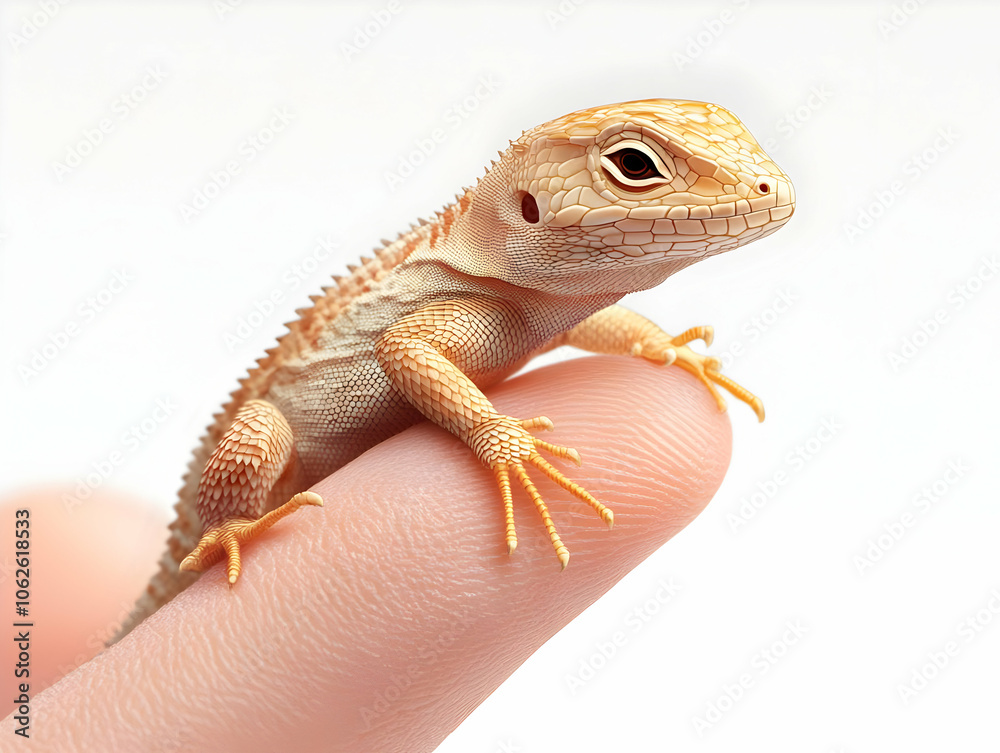 Flat Macro Lizard perching on Child's Finger Close-up Capturing Delicate Interaction Textures Skin Scales Ambient Natural Light Peaceful Scene Flat Macro Lizard perching on Child's Finger Close-up Capturing Delicate Interaction Textures Skin Scales Ambient Natural Light Peaceful Scene