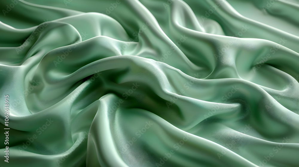Fototapeta premium Abstract Green Fabric Texture Background Animation Loop