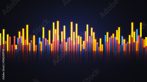 charts and graphs with statistics to innovation analyze business potential and forecast future development of companies growth.