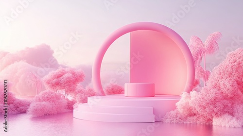 Product stand fantasy background