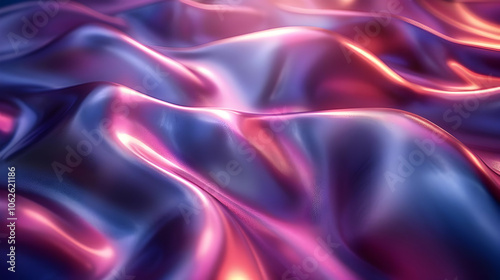 Wallpaper Mural Abstract 3D Render of Wavy Purple and Pink Surface Torontodigital.ca