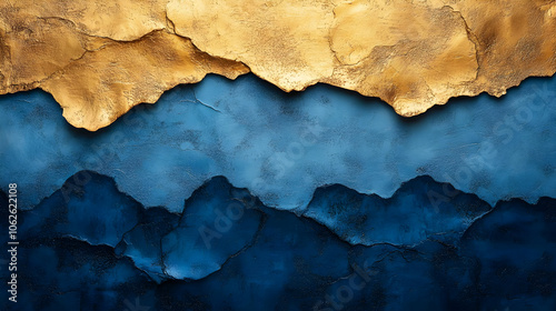 Wallpaper Mural Abstract Gold and Blue Textured Background | 4K Torontodigital.ca