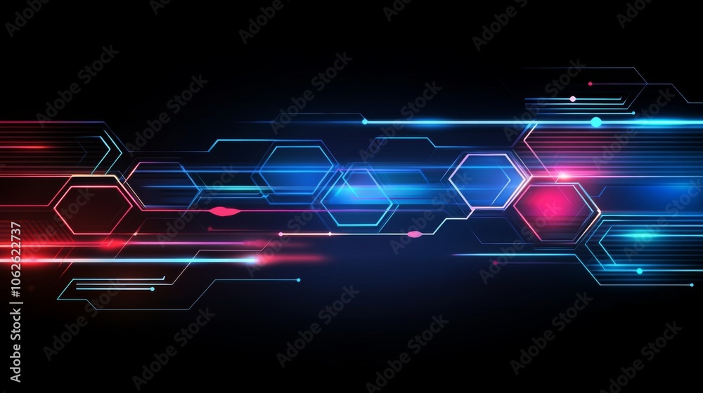 Futuristic Graphic Design with Hexagonal Layers Futuristic Graphic Design with Hexagonal Layers