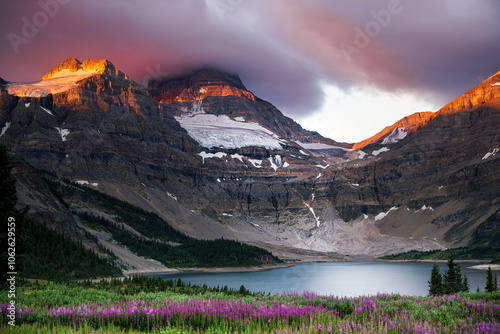 sunrise in the mountains photo