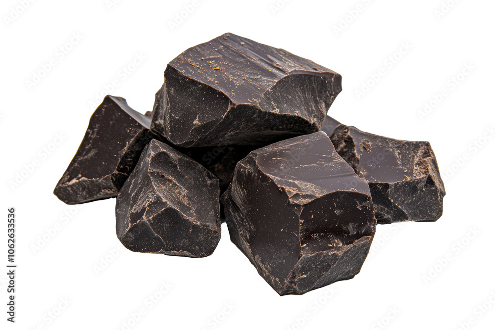 PNG Image of Dark chocolate chunks PNG Image of Dark chocolate chunks