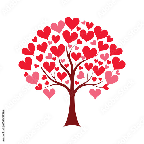 Capture the essence of love and nature with this "Love Tree" vector illustration. Ideal for romantic projects, wedding decor, Valentine’s designs, and heartfelt digital artwork.