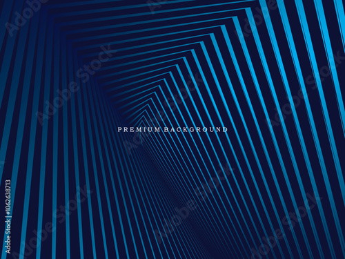 Premium background design with diagonal dark blue stripes pattern. Vector horizontal template for digital lux business banner, contemporary formal invitation, luxury voucher, prestigious gift certific