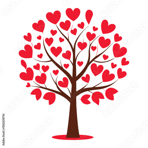 Capture the essence of love and nature with this "Love Tree" vector illustration. Ideal for romantic projects, wedding decor, Valentine’s designs, and heartfelt digital artwork.