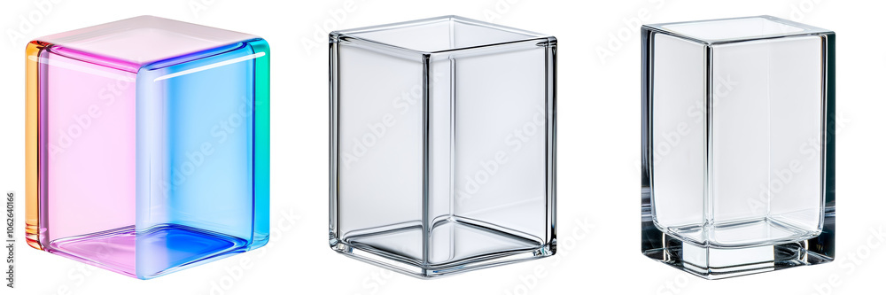 Stunning Glass Vases with Modern Design Variations in Colors and Transparency Stunning Glass Vases with Modern Design Variations in Colors and Transparency