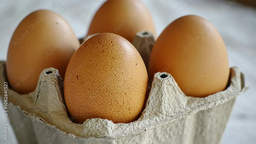 Close-up of Brown Eggs in a Cardboard Carton, macro, food, breakfast, kitchen, ingredient Close-up of Brown Eggs in a Cardboard Carton, macro, food, breakfast, kitchen, ingredient