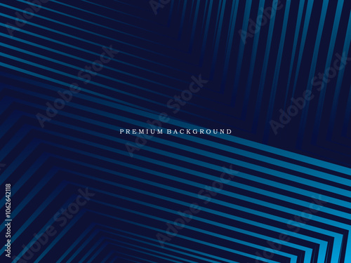 Premium background design with diagonal dark blue stripes pattern. Vector horizontal template for digital lux business banner, contemporary formal invitation, luxury voucher, prestigious gift certific