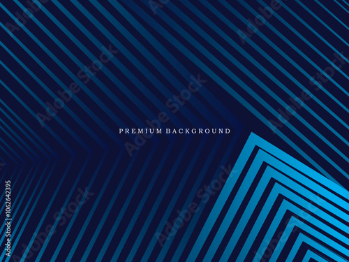 Premium background design with diagonal dark blue stripes pattern. Vector horizontal template for digital lux business banner, contemporary formal invitation, luxury voucher, prestigious gift certific