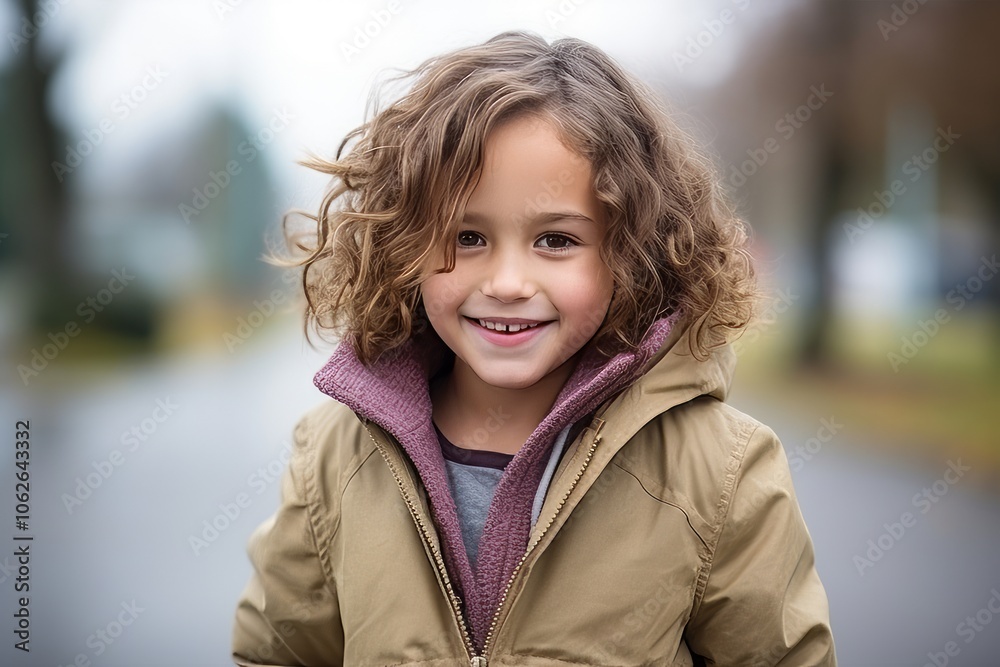 Portrait of a cute little girl smiling outdoors (shallow DOF) Portrait of a cute little girl smiling outdoors (shallow DOF)